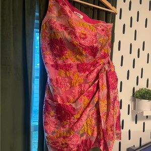 Showpo Vibrant One Shoulder Floral Dress